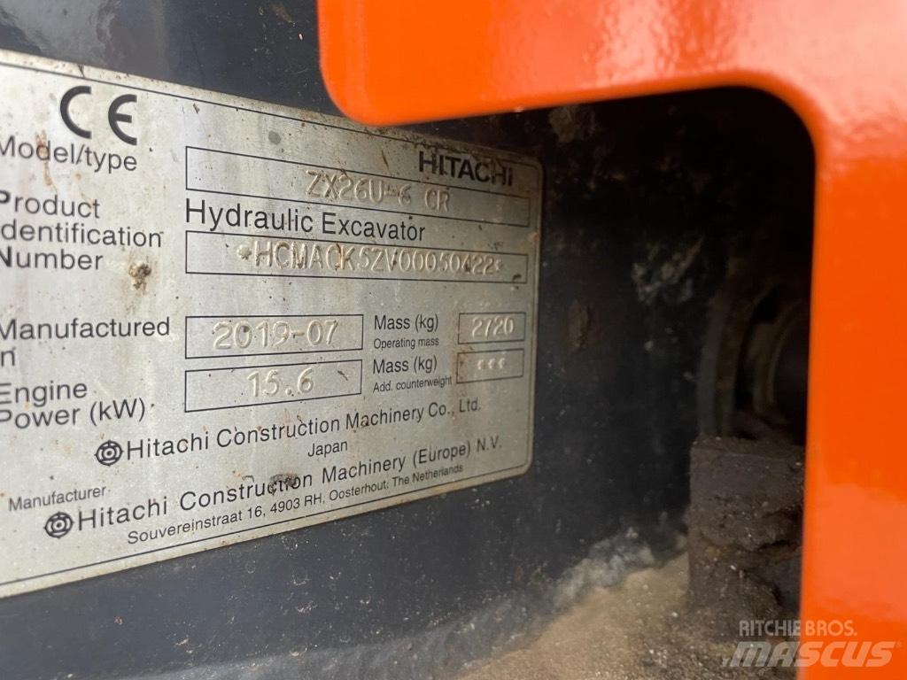 Hitachi ZX 26 U-6 Miniekskavaatorid < 7 t