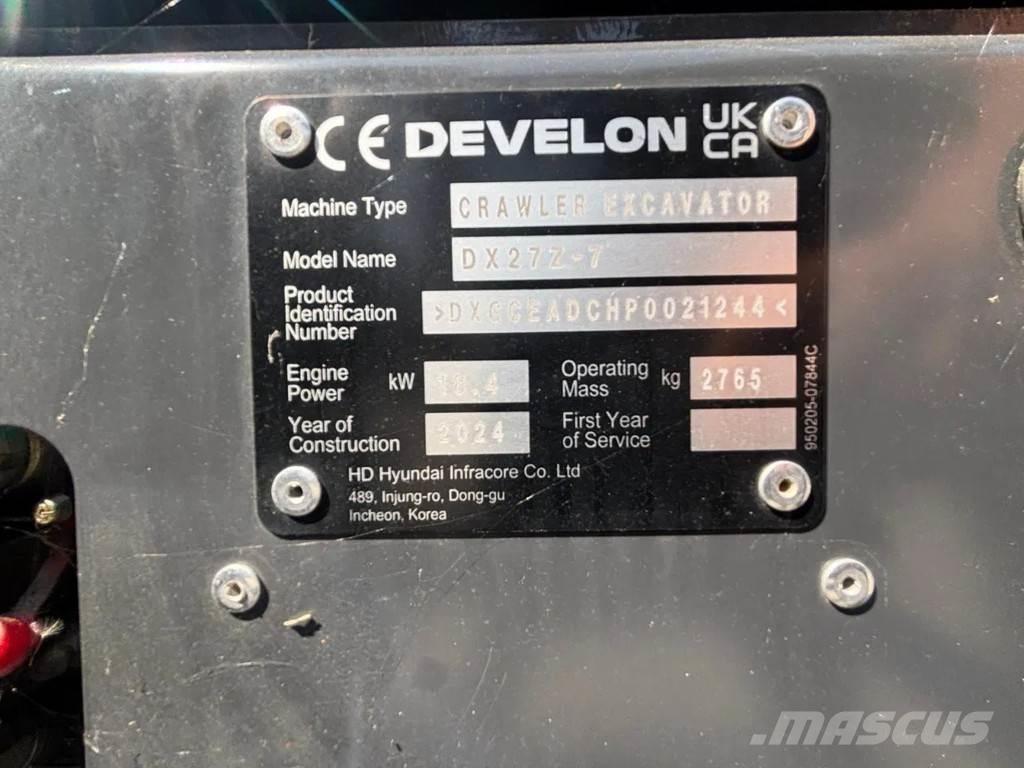 Doosan DX27Z-7 Miniekskavaatorid < 7 t