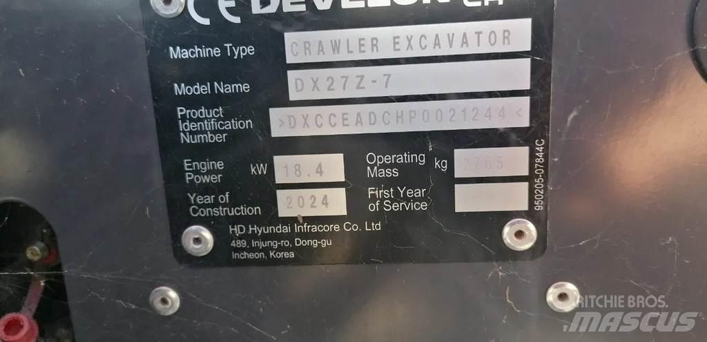 Doosan DX27Z-7 Miniekskavaatorid < 7 t