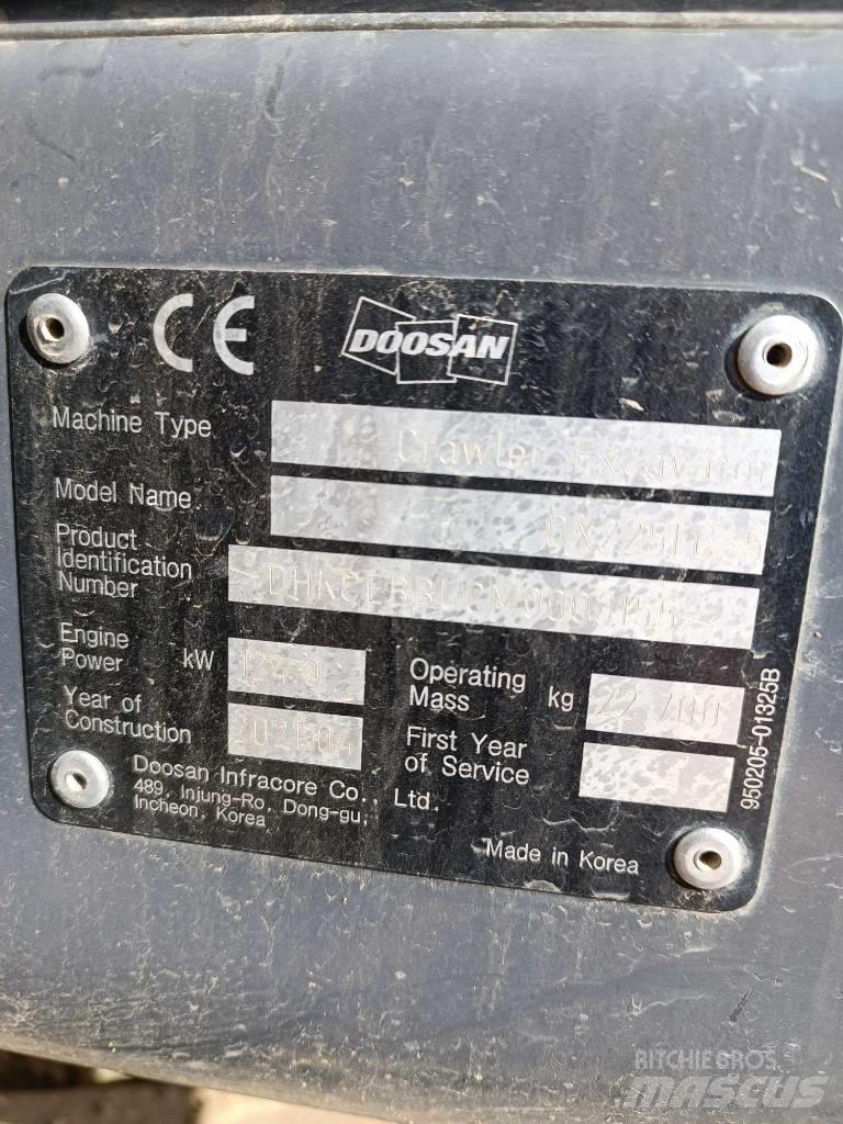 Doosan DX 225 LC-5 Roomikekskavaatorid