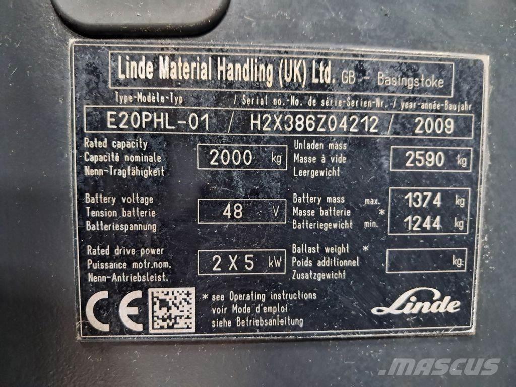 Linde E20PHL-01 Elektritõstukid