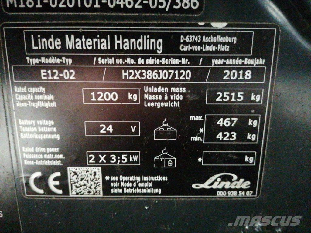 Linde E12-02 Elektritõstukid