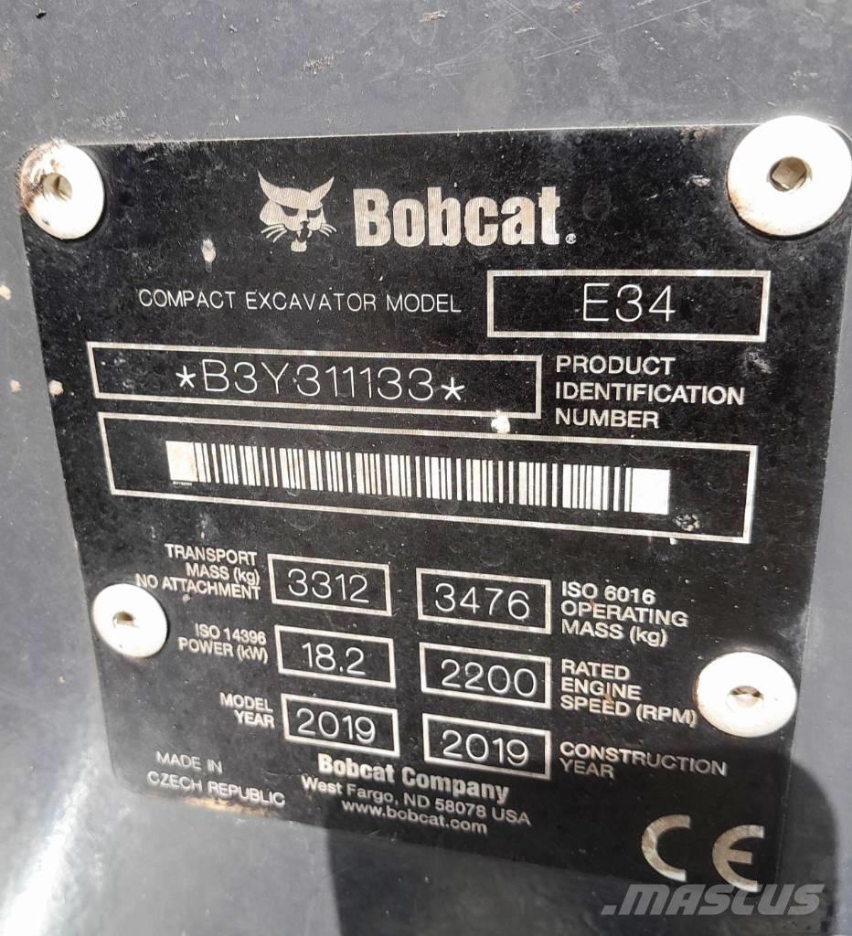 Bobcat E34 Miniekskavaatorid < 7 t