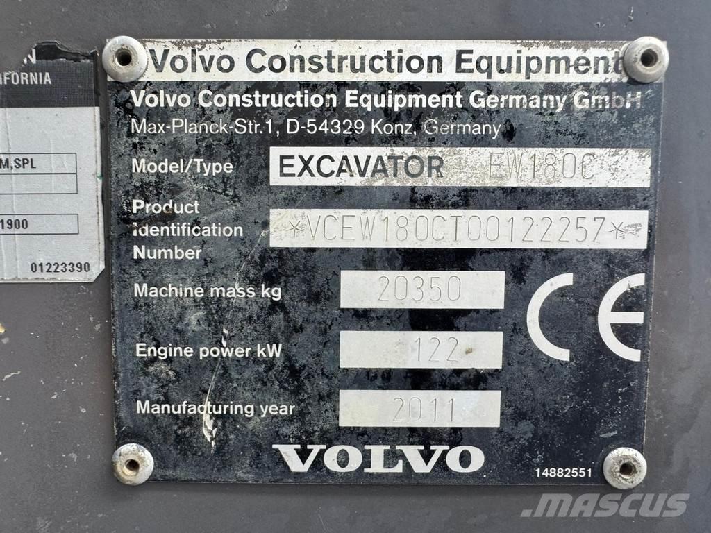 Volvo EW180C Ratasekskavaatorid