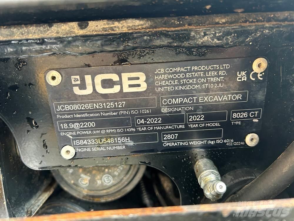 JCB 8026 CTS Miniekskavaatorid < 7 t