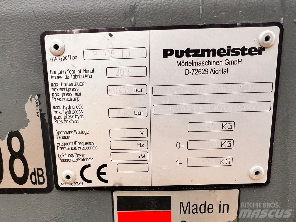 Putzmeister P 715 TD Betooni pumpautod
