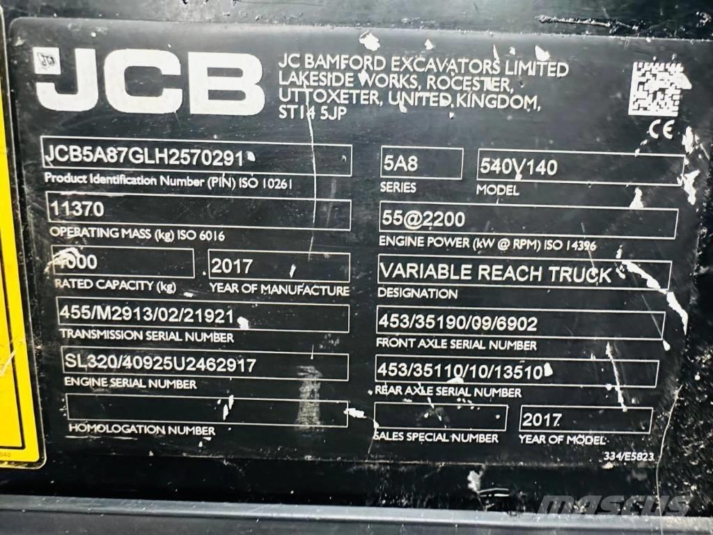 JCB 540-140 Teleskooplaadurid