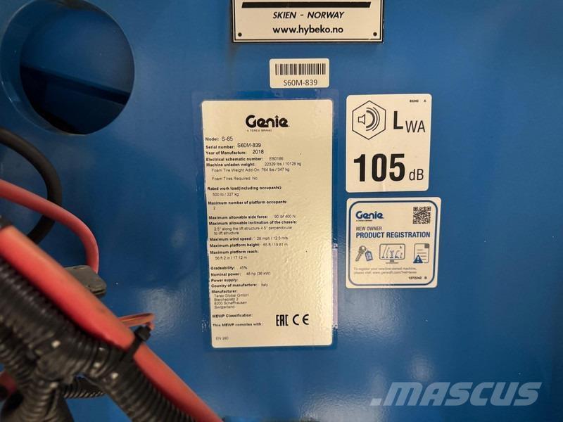 Genie S65 Teleskoop poomtõstukid