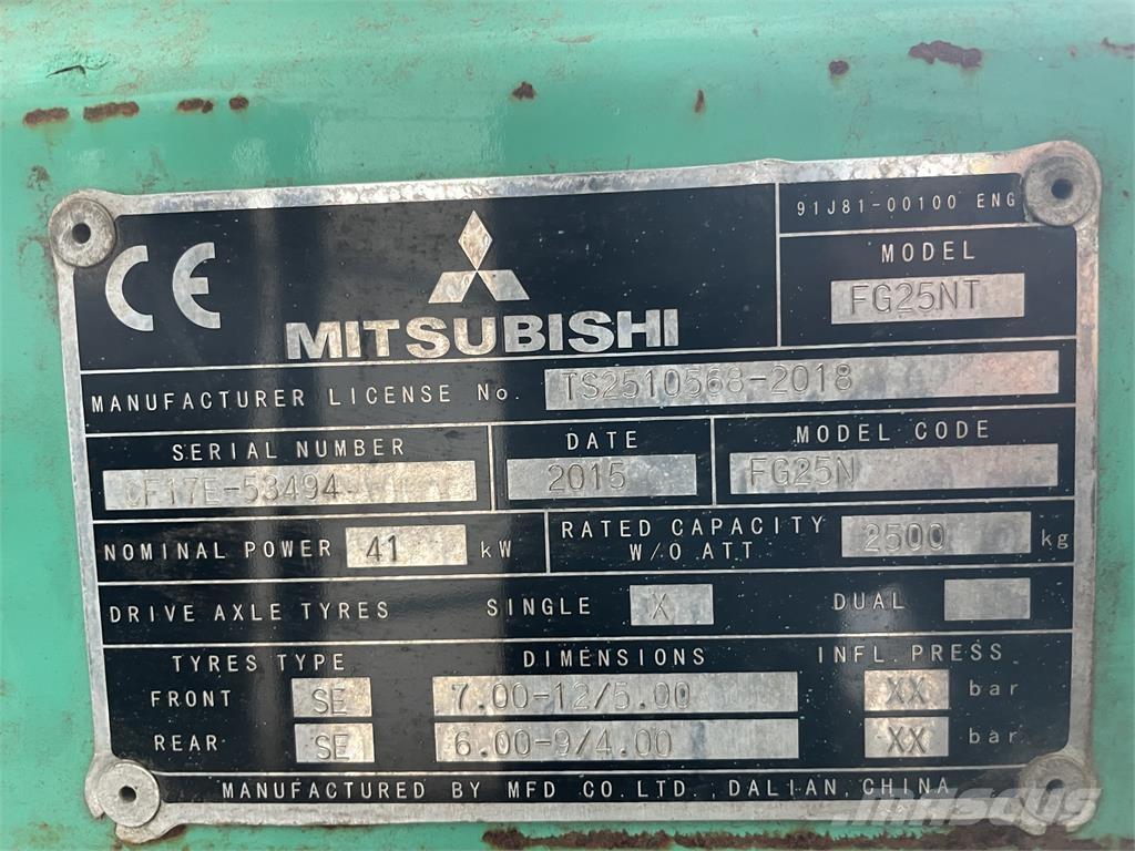 Mitsubishi FG25T Gaasitõstukid