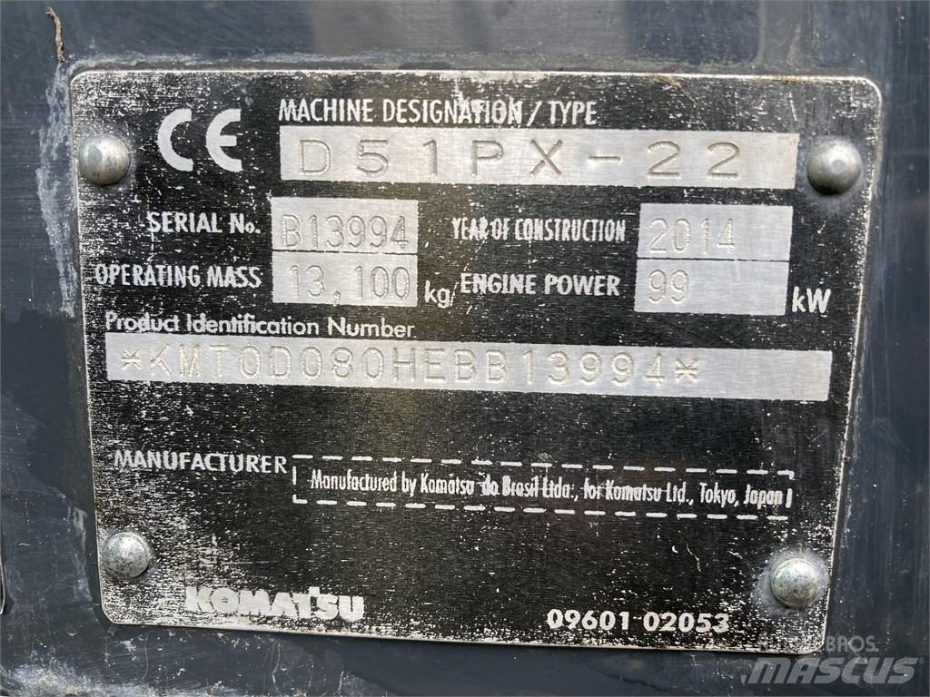 Komatsu DX 51 PX 22 Buldooserid