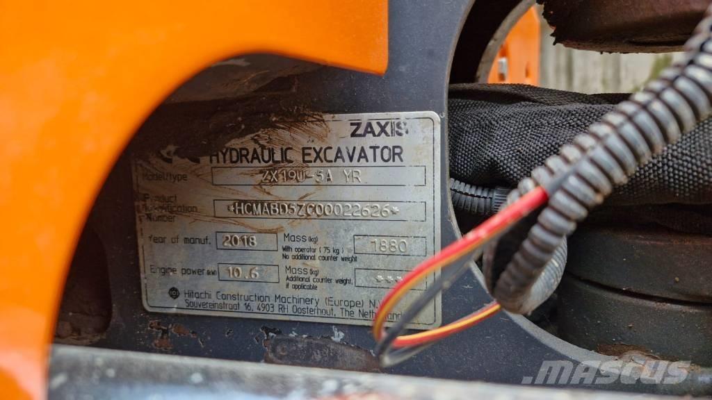 Hitachi ZX 19 U-5 Miniekskavaatorid < 7 t