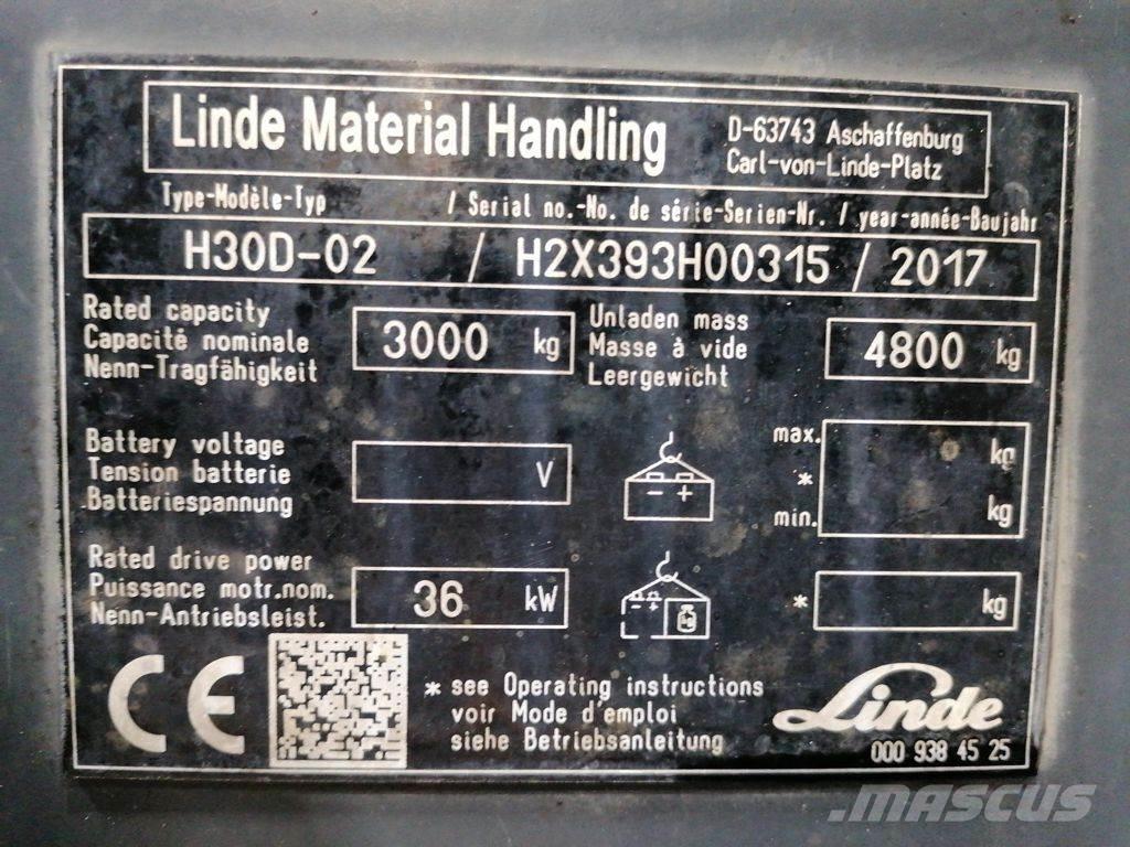 Linde H30D-02 Diiseltõstukid