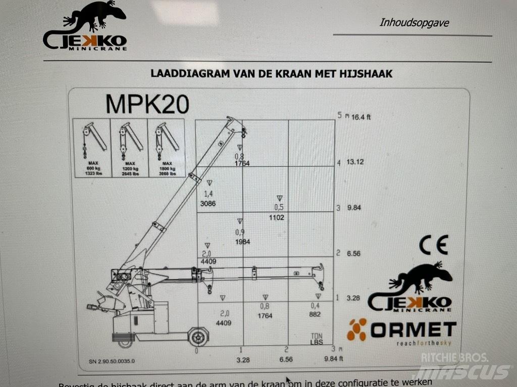 Jekko MPK 20 W Minikraanad