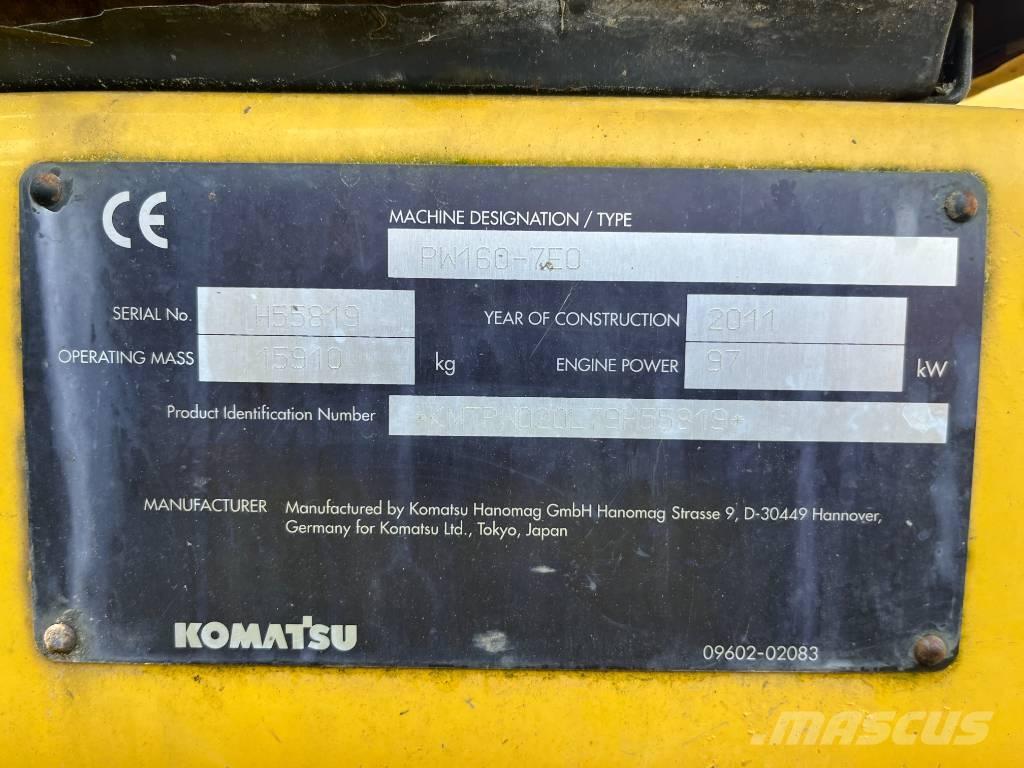 Komatsu PW 160-7 Ratasekskavaatorid