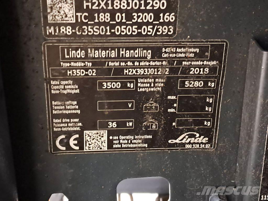 Linde H35D-02 Diiseltõstukid