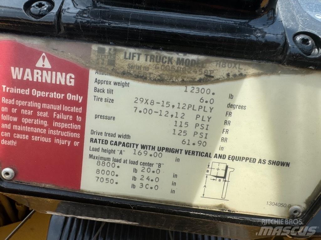 Hyster H 80 XL Kahveltõstukid - muud