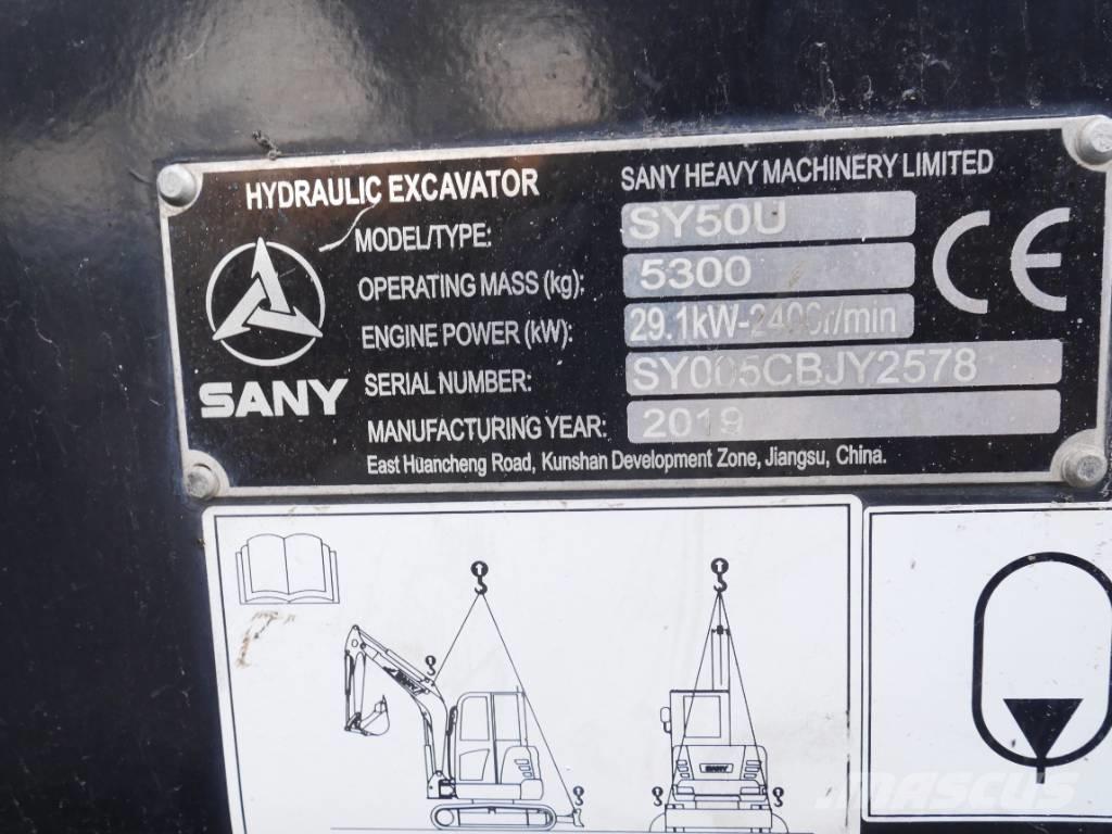 Sany SY 50 U Miniekskavaatorid < 7 t