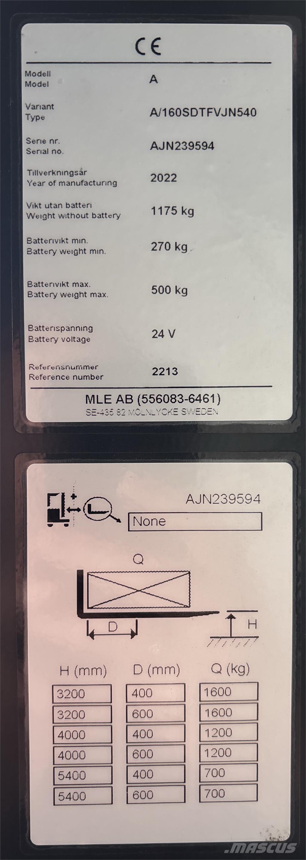Atlet A160 Platvormiga virnastajad