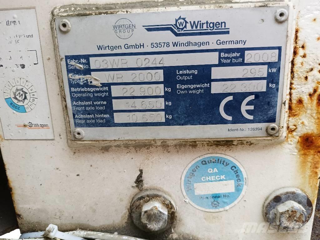 Wirtgen WR 2000 Asfaldi taaskasutuse masinad