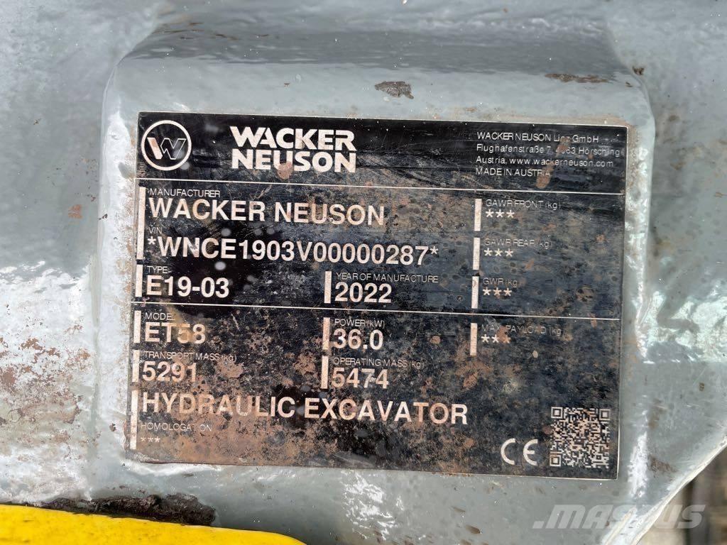 Wacker Neuson ET58 Roomikekskavaatorid