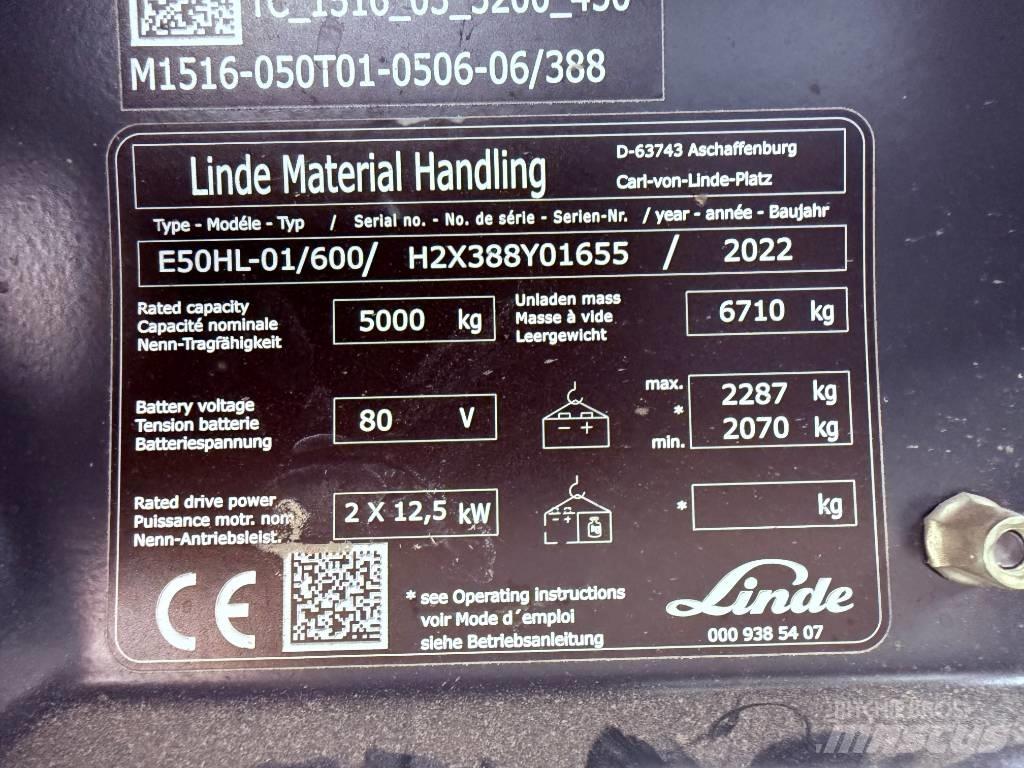 Linde E50/600HL/388 Elektritõstukid