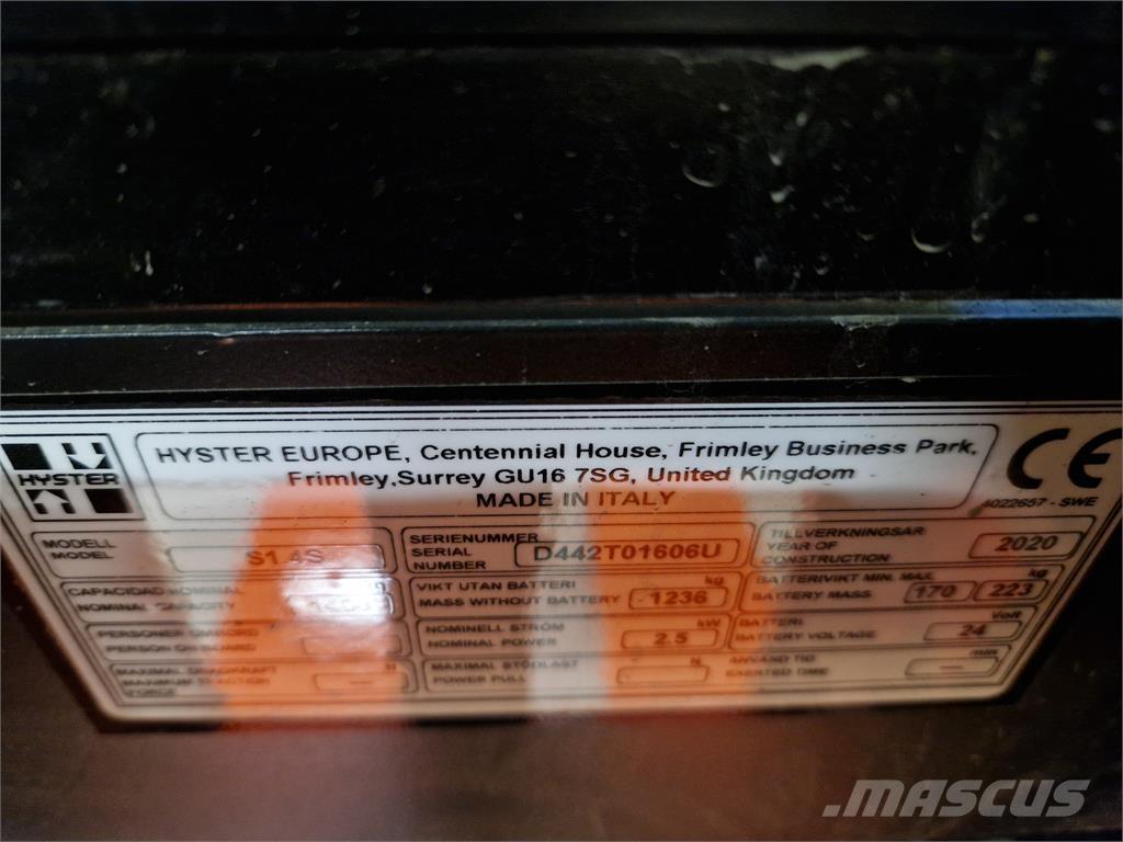 Hyster S1.4S IL Platvormiga virnastajad