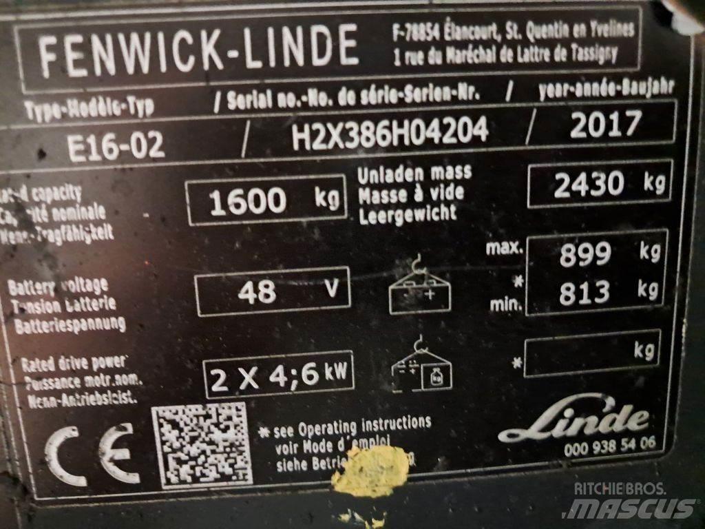 Linde E16-02 Elektritõstukid