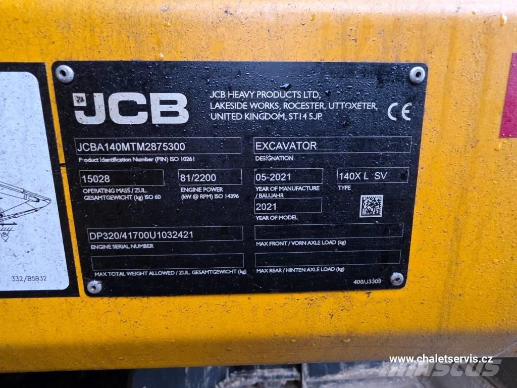 JCB 140 X Roomikekskavaatorid