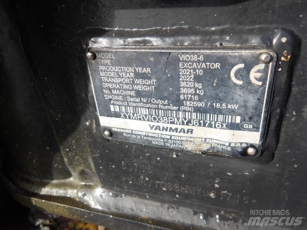 Yanmar Vio 38 Miniekskavaatorid < 7 t
