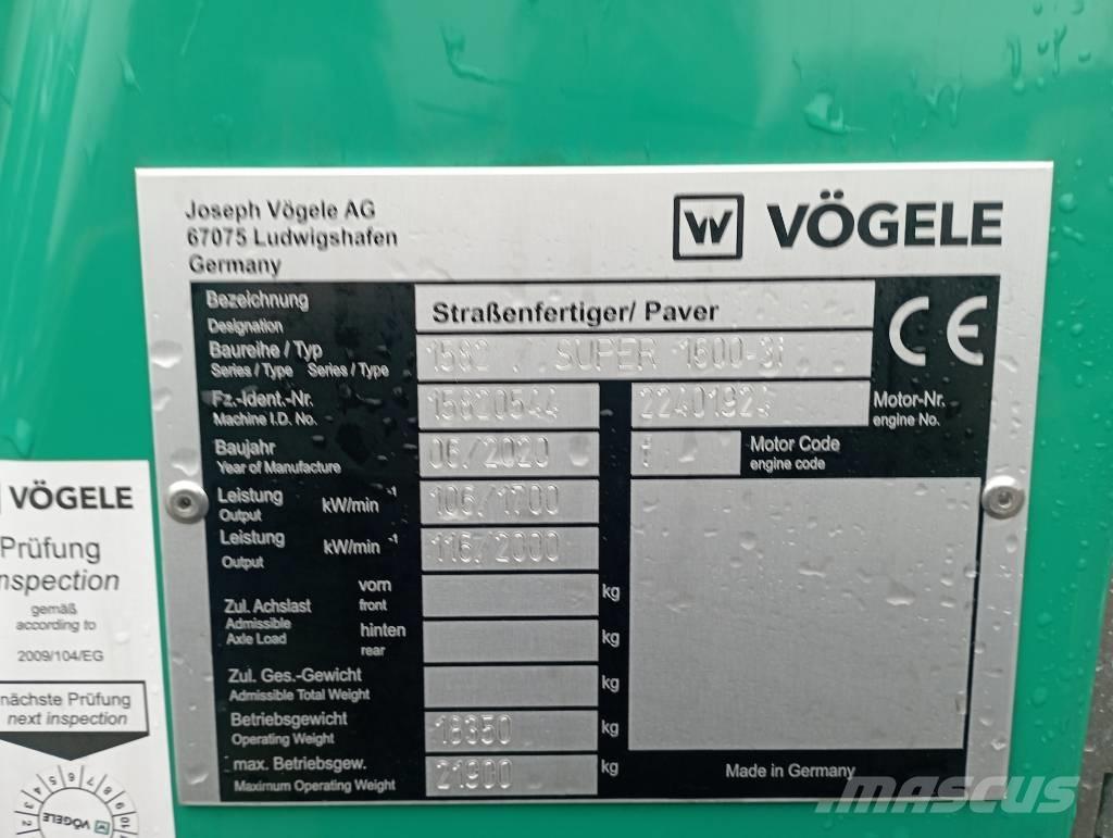 Vögele Super 1600-3i Asfaldilaoturid