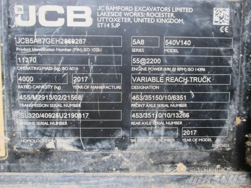 JCB 540-140 Teleskooplaadurid