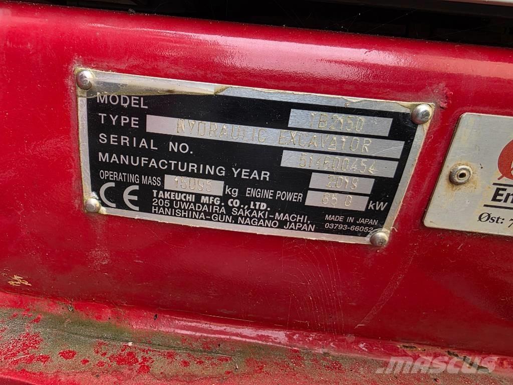 Takeuchi TB 2150 Roomikekskavaatorid