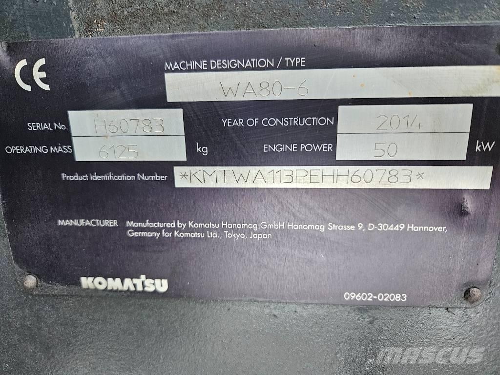 Komatsu WA80-6 Rataslaadurid