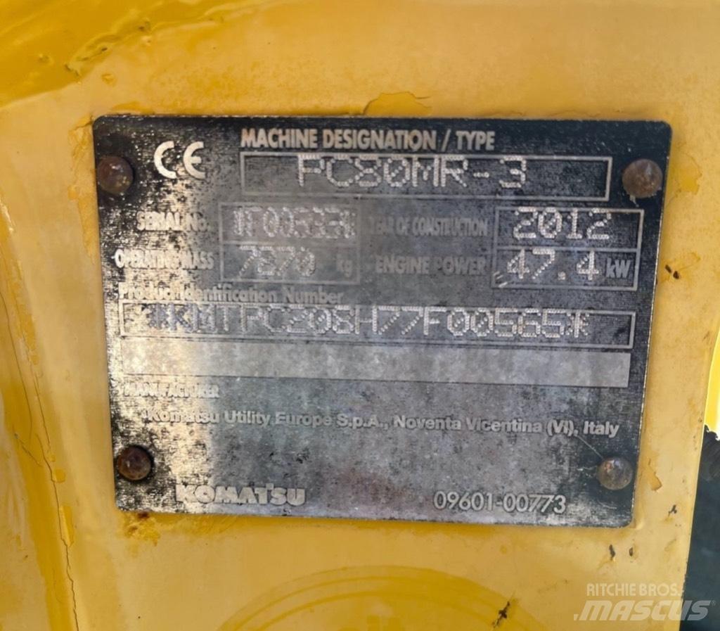 Komatsu PC 80 MR-3 Väikeekskavaatorid 7t-12t