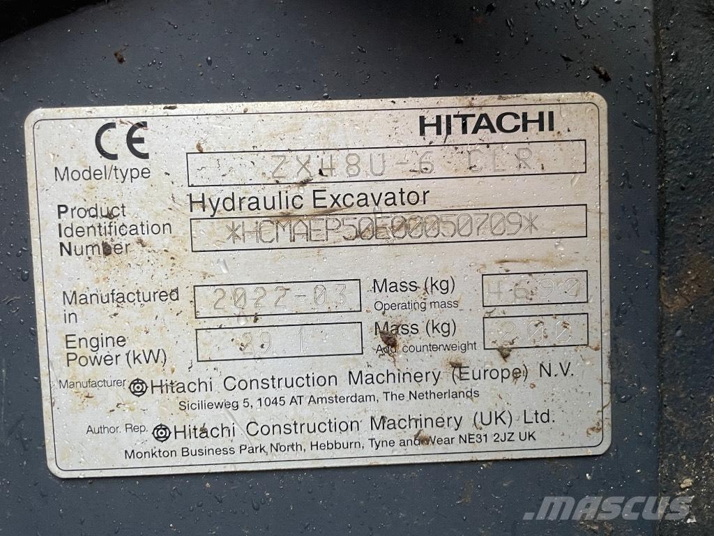 Hitachi ZX 48 U-6 Miniekskavaatorid < 7 t