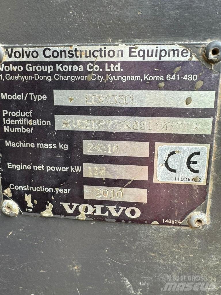 Volvo ECR 235 C L Roomikekskavaatorid