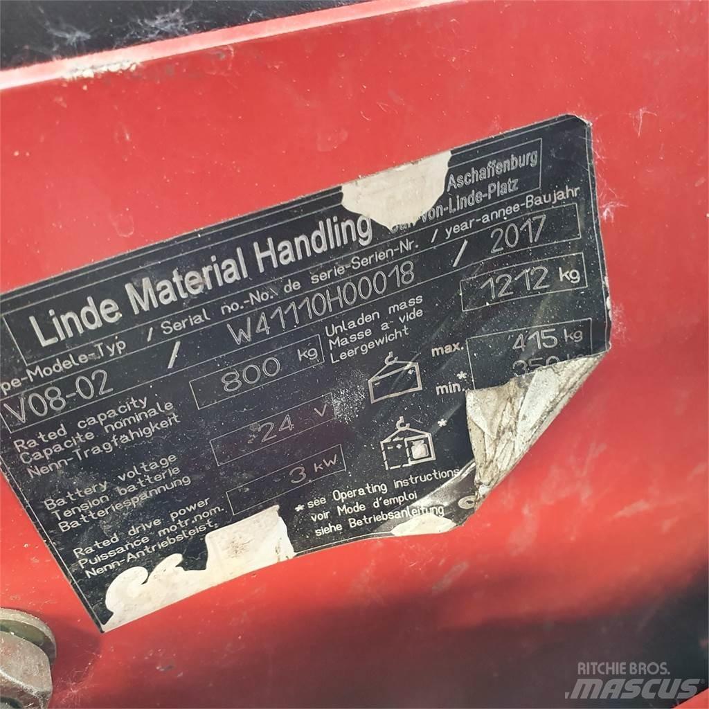 Linde V08-02 Keskmise kõrgusega komplekteerimistõstukid