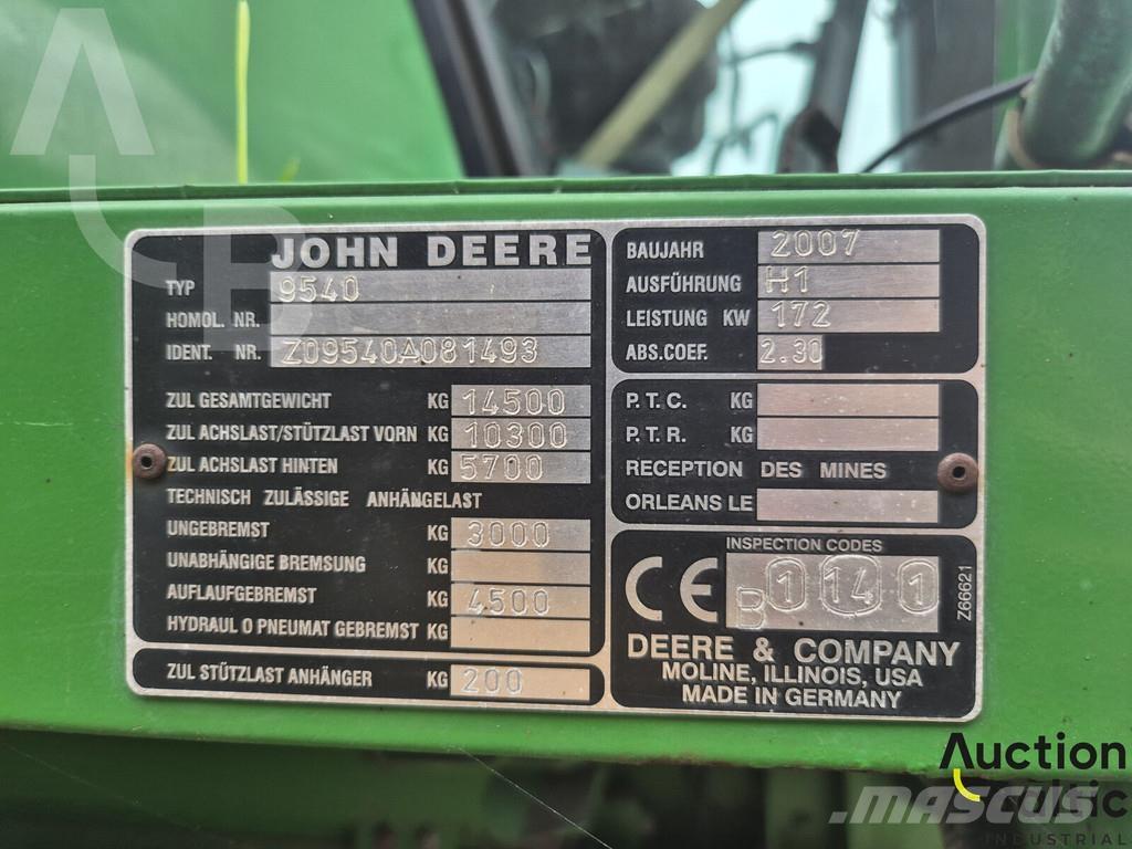 John Deere 9540 Teraviljakombainid