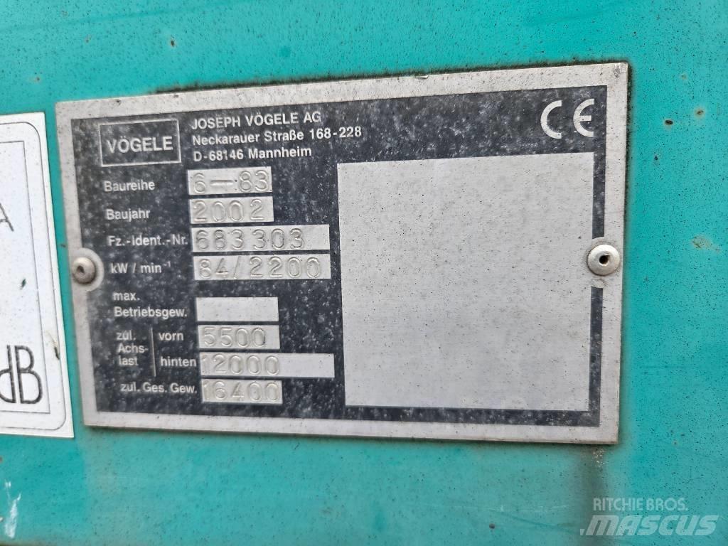 Vögele Super 1603 Asfaldilaoturid