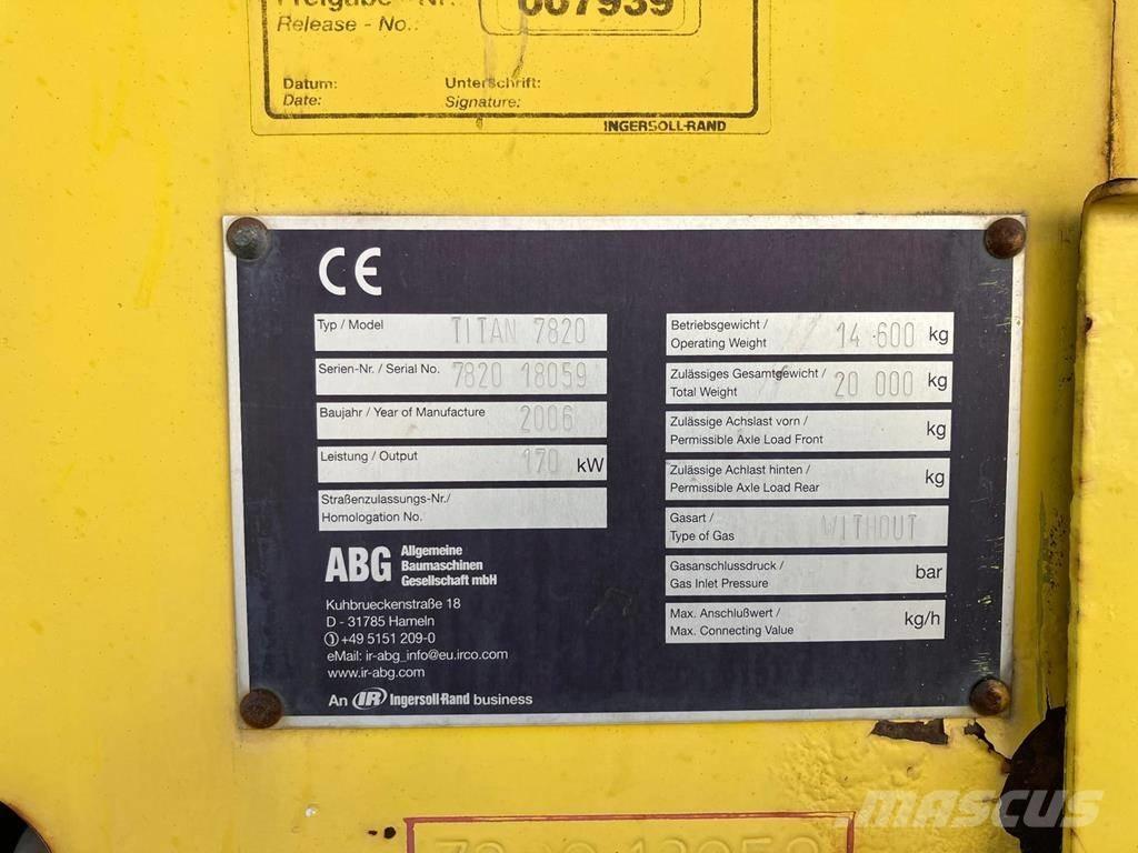 Volvo ABG 7820 Asfaldilaoturid