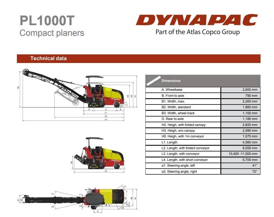 Dynapac PL1000T Asfaldi külmfreesimise masinad