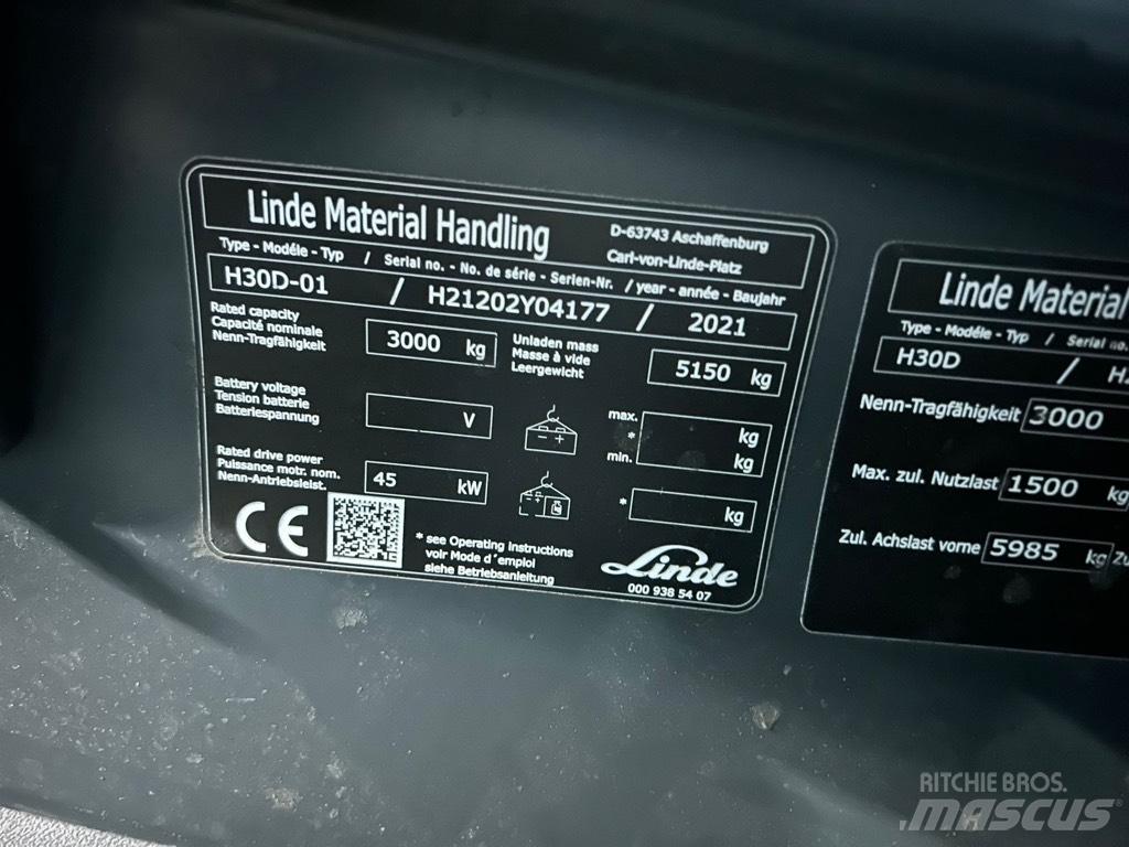 Linde H30D/1202 Diiseltõstukid