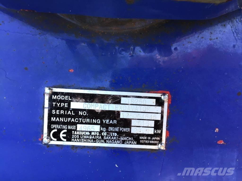 Takeuchi TB 250 Miniekskavaatorid < 7 t