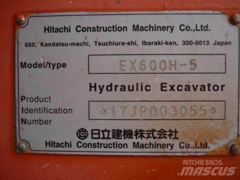 Hitachi EX 600 H-5 Roomikekskavaatorid