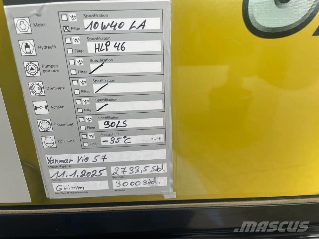 Yanmar Vio 57 - 6A Miniekskavaatorid < 7 t