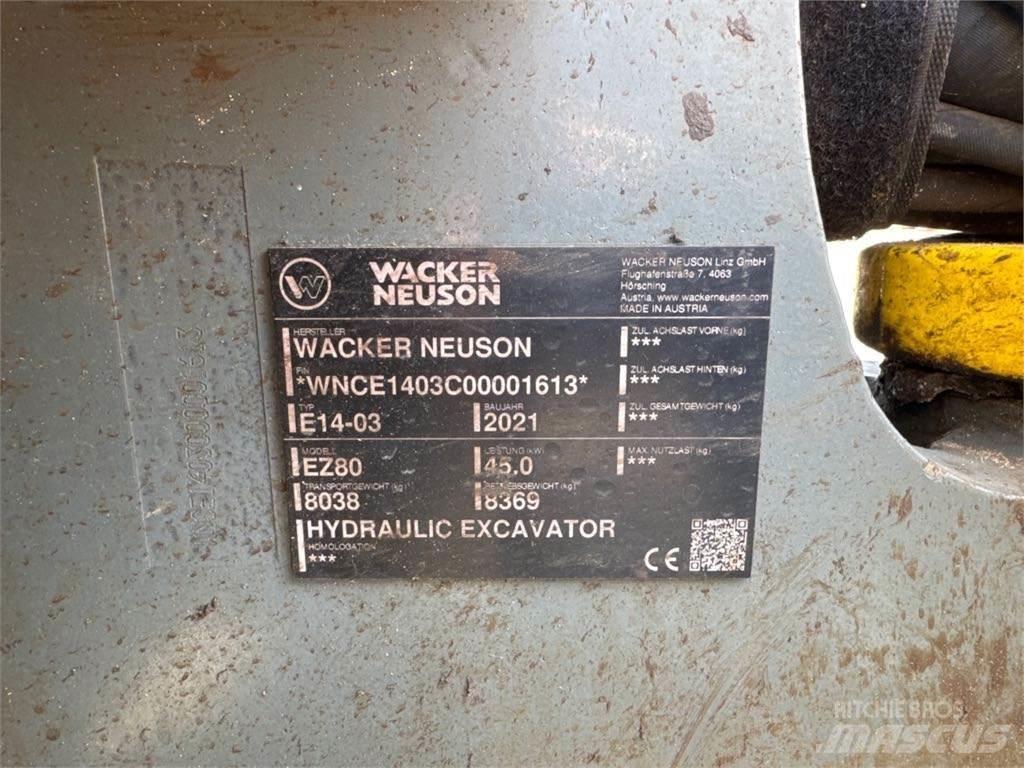 Wacker Neuson EZ80 Roomikekskavaatorid