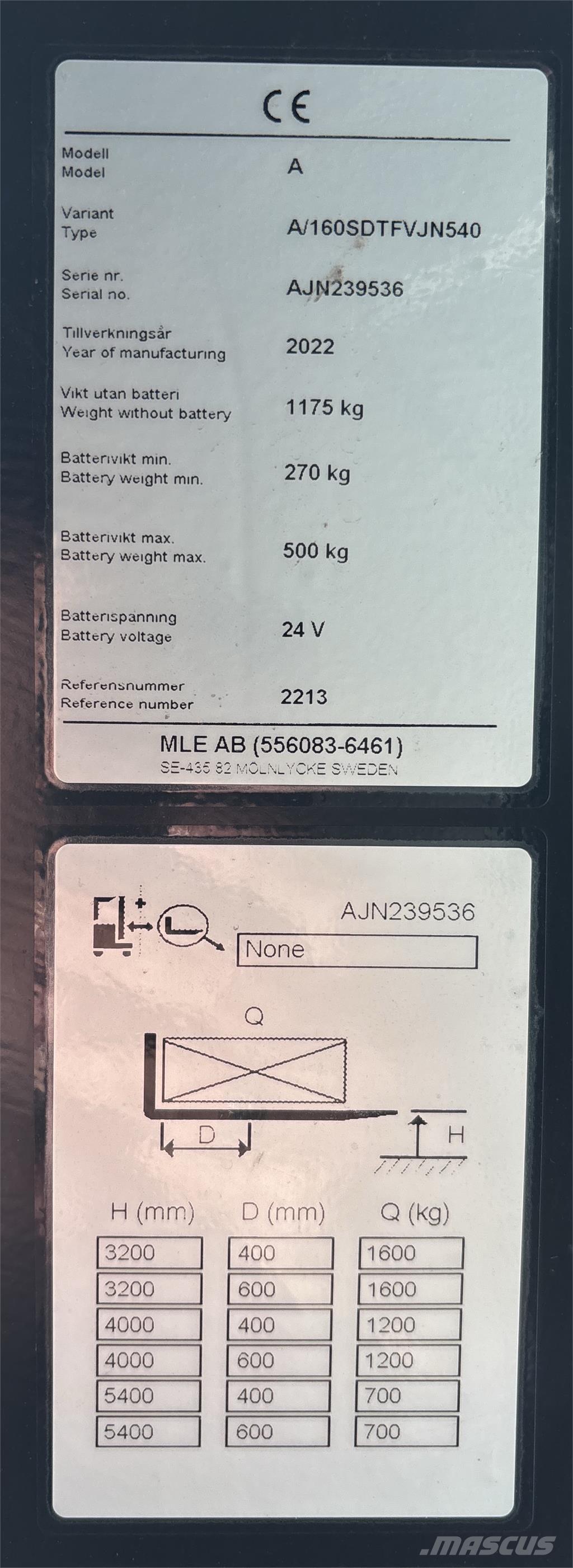 Atlet A160 Platvormiga virnastajad
