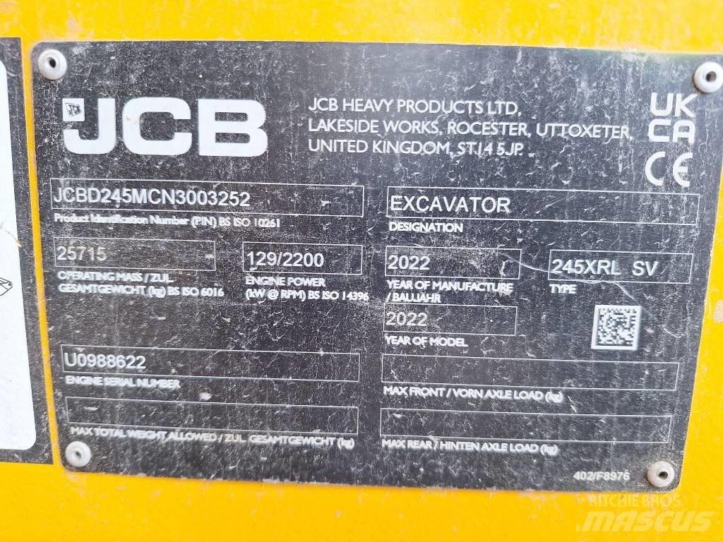 JCB 245 XR LC Roomikekskavaatorid