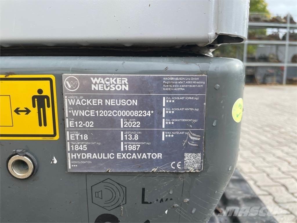 Wacker Neuson ET18 Roomikekskavaatorid