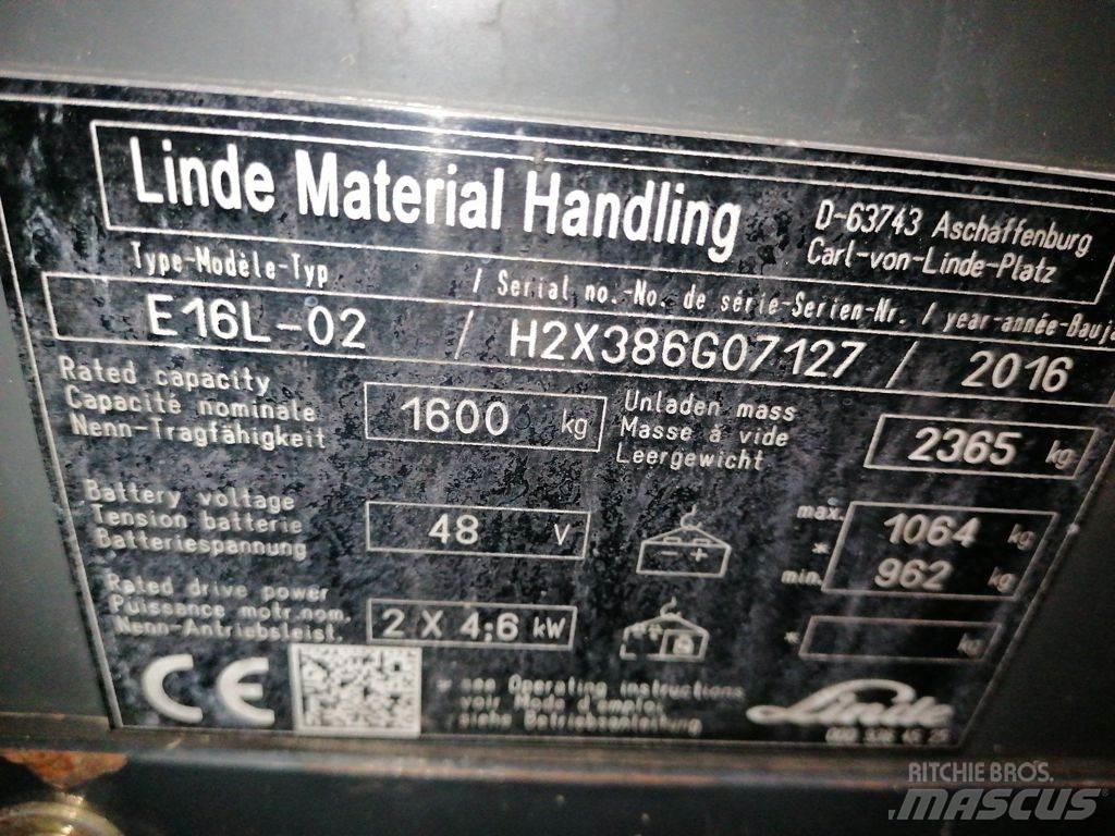 Linde E16L-02 Elektritõstukid